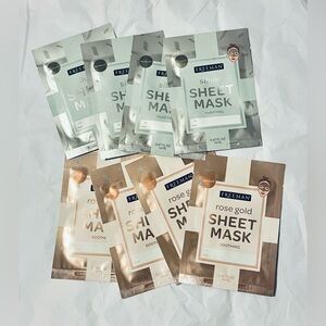 Freeman Purifying Silver & Soothing Rose Gold Sheet Masks ~ 8 Total